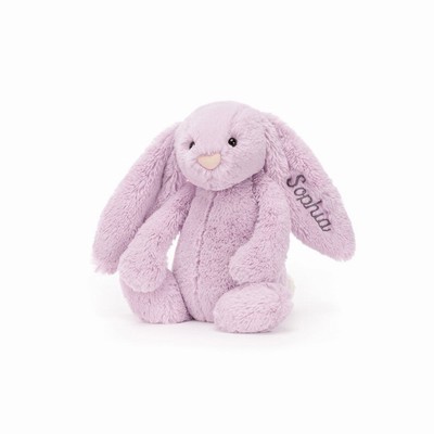 Jellycat Bashful Lilac Bunny Medium Australia | 062793CYF